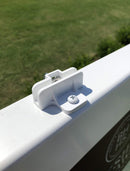 White Vinyl Real Estate Sign Post 5' Tall Professional Realtor Yard Sign Post for Open House and Home for Sale