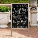 A Frame Wooden 40" x 22" Chalkboard, A Frame Rustic Chalkboard Sign Double-Sided Sidewalk Chalkboard Easel, Sturdy Sandwich Board for Restaurant, Business or Wedding (Grey)