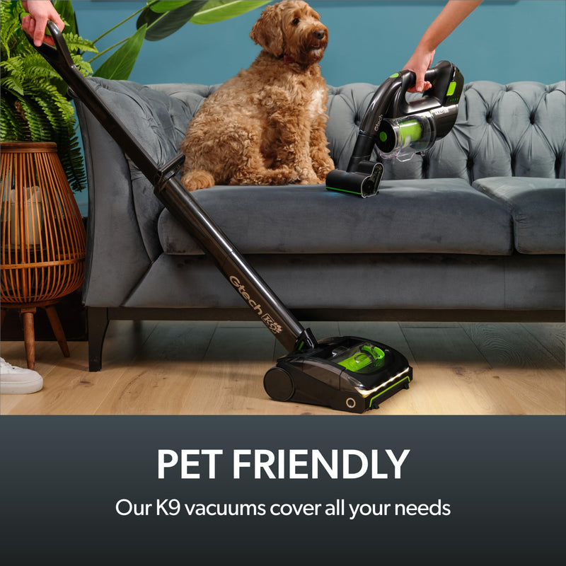 Gtech System K9 Bundle, AirRAM 2 K9 + Multi K9 Cordless High-Power Pet Vacuum Bundle, Combined 60 Min Runtime