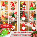 Christmas Window Clings Gnome Christmas Window Decorations Static Christmas Window Decals Window Stickers for Glass Windows Décor Gnome Christmas Decorations Ornaments Party Supplies 9 Sheets OCATO