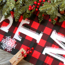 Christmas Decorations Outdoor Yard Front Porch Sign Set, Ivenf, Red Black Buffalo Plaid Door Banner, Hanging Merry Christmas Decorations for Home, Indoor Outdoor Xmas Decor Wall Front Door Yard Garage
