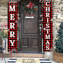 Christmas Decorations Outdoor Yard Front Porch Sign Set, Ivenf, Red Black Buffalo Plaid Door Banner, Hanging Merry Christmas Decorations for Home, Indoor Outdoor Xmas Decor Wall Front Door Yard Garage