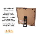 Felt Letter Board with Precut Letters Number Set 10x10 Inch, First Day School Board, Changeable Black Message Word Classroom Decor Baby Announcement Sign Wifi Password New Pregnancy