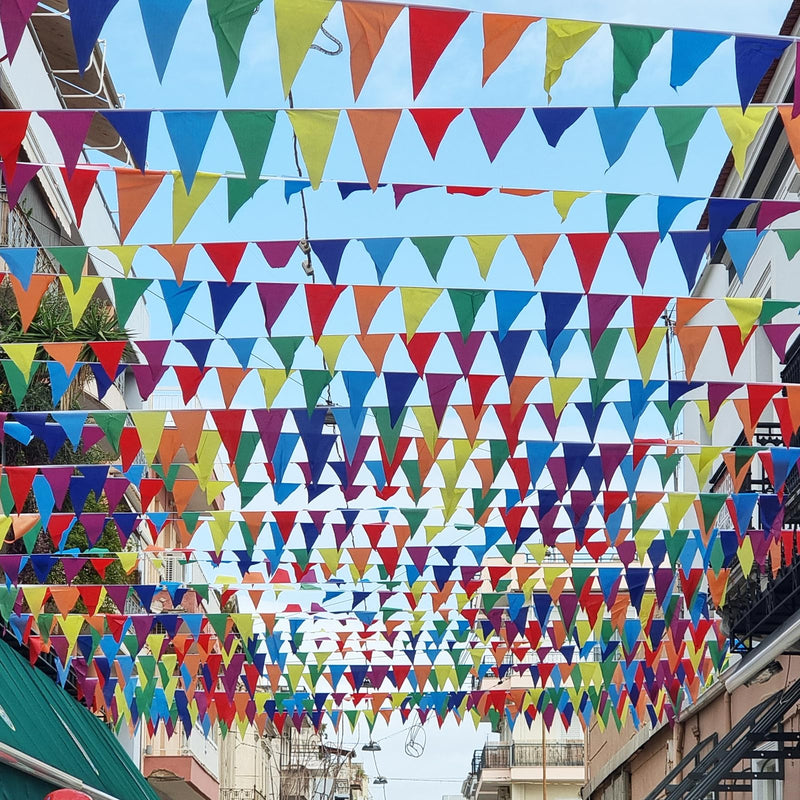 Barbados Bunting - Caribbean - 9 Metre Bunting - Polyester - 30 Flags Per 9M Length - FlagSuperstore - Foto 10