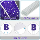 Happy Birthday Yard Signs with Stakes, 16 Inches Birthday Outdoor Lawn Signs, Jetec 18 Pieces, Birthday Cake Balloon Patio Decorations, garden Lawn Decorations for Birthday Party (Purple)