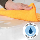 Microfiber Cleaning Cloth, S&T INC. 100 Pack, Bulk Microfiber Towel for Home, Reusable Microfiber Towels for Cars, Assorted, 11.5 in. x 11.5 in., 100 Count