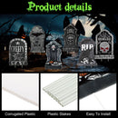 Halloween Decorations Tombstones, 13.8inch Halloween Tombstone Yard Sign Headstone yard sign for Outdoor Lawn Decor