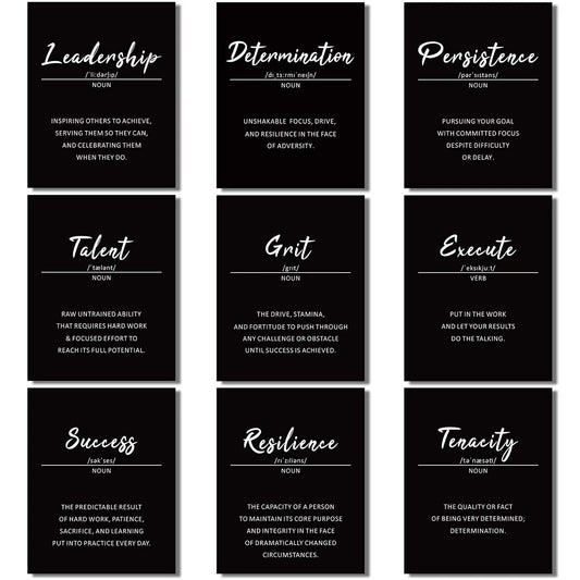 9 Pieces Inspirational Phrases Wall Art Prints - North State Signs & Printing