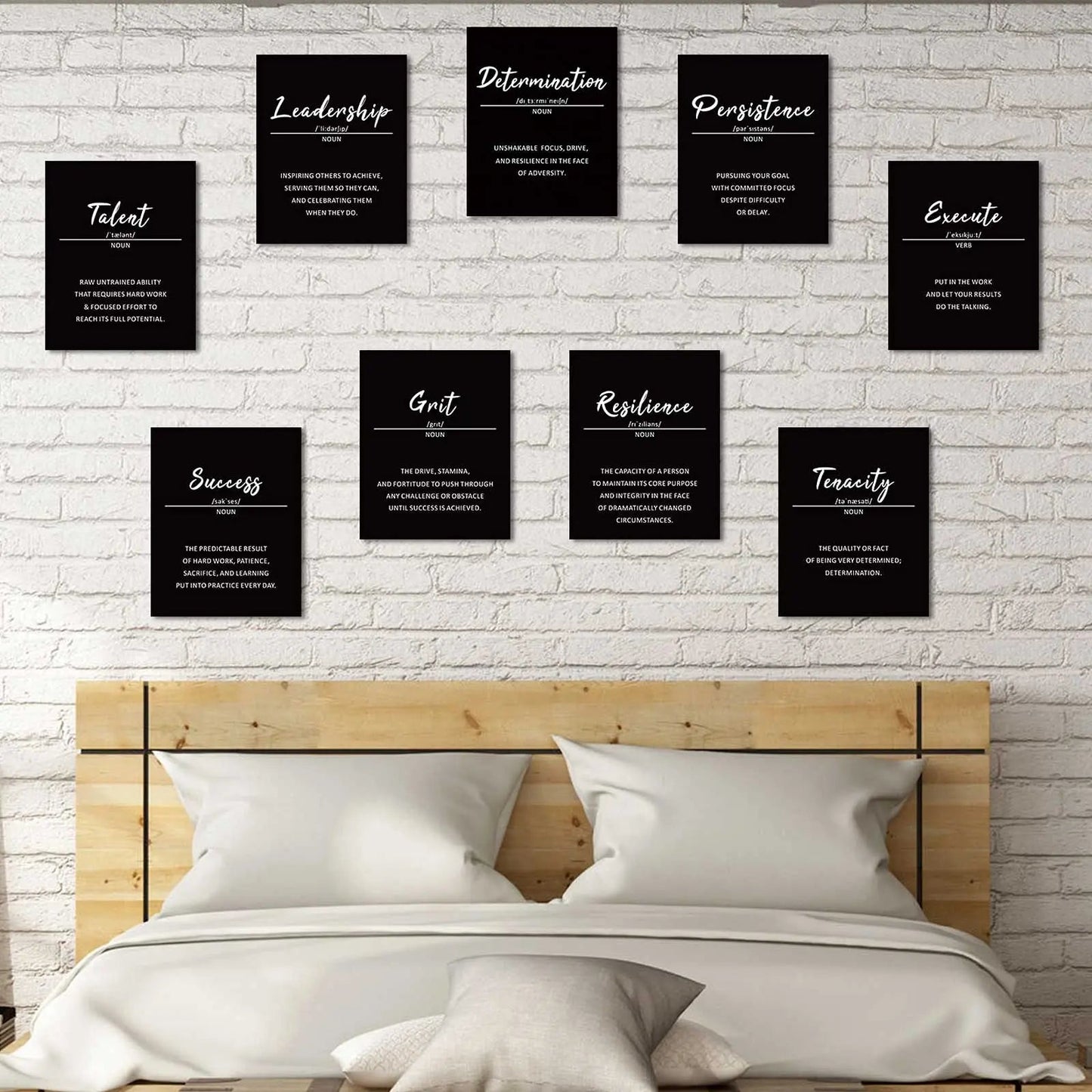9 Pieces Inspirational Phrases Wall Art Prints - North State Signs & Printing