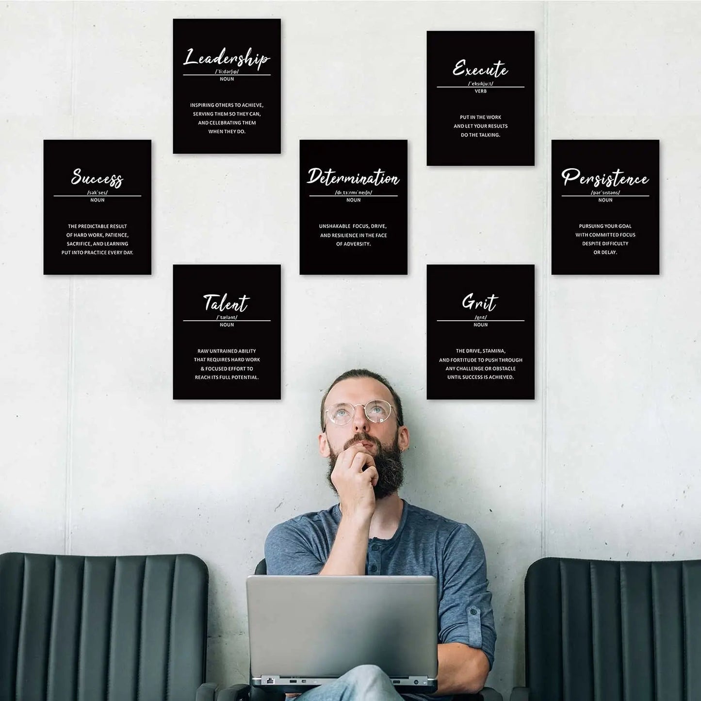 9 Pieces Inspirational Phrases Wall Art Prints - North State Signs & Printing