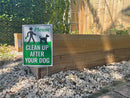 Clean Up After Your Dog Signs with Metal H-Stake - No Poop Zone for Your Lawn - Pick Up Signs Authority 12"x9" After Your Pooch with Ease - Durable Yard Signage Solution to Maintain a Pristine Yard