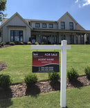 White Vinyl Real Estate Sign Post 5' Tall Professional Realtor Yard Sign Post for Open House and Home for Sale