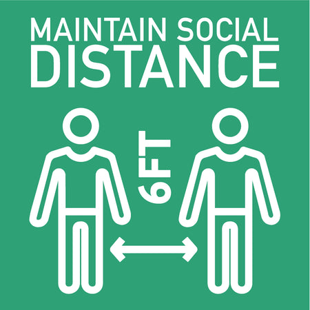 Maintain Social Distance Decal Sticker
