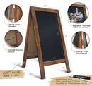 A Frame Chalkboard Solid Wood A - Frame Sign Rustic Brown Double - Sided Magnetic Boardby HBCY Creations: 40x20 Chalkboard Menu Board for Restaurants Cafés, Weddings - Heavy Duty Hinges - North State Signs & Printing