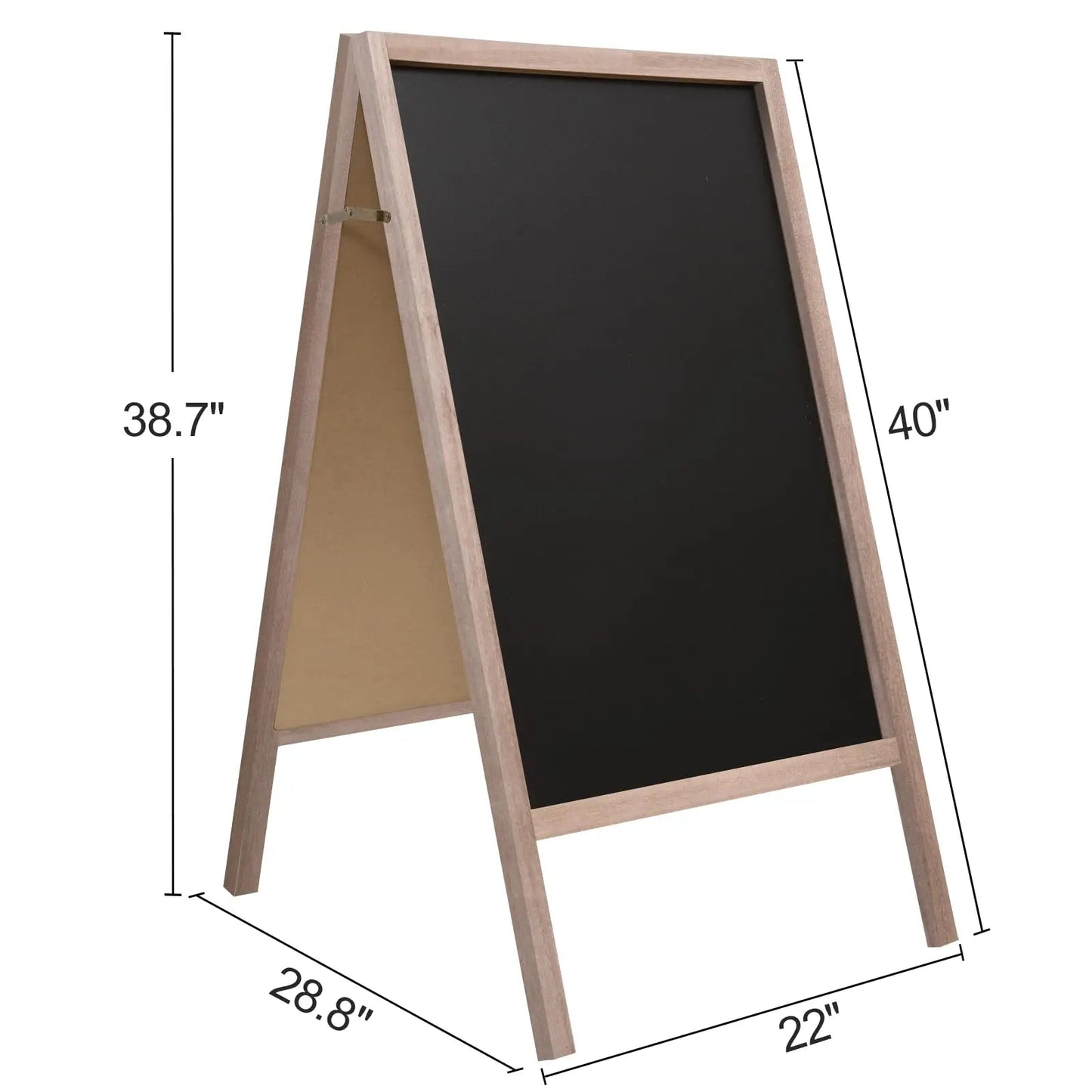 A Frame Wooden 40" x 22" Chalkboard, A Frame Rustic Chalkboard Sign Double - Sided Sidewalk Chalkboard Easel, Sturdy Sandwich Board for Restaurant, Business or Wedding (Grey) - North State Signs & Printing