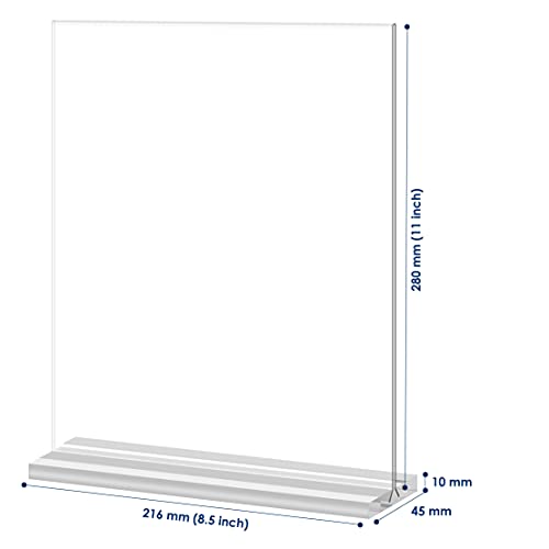 NEWNEWSHOW® 8.5x11 Acrylic Sign Holder 3 Pack Vertical Double-Sided Display (Optional 8.5x11 8.5x5.5 5x7 Horizontal