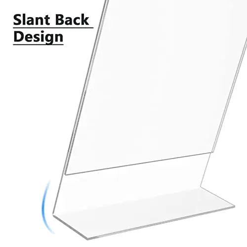 Acrylic Sign Holder, Clear Sign Holder Plastic Paper Holder Slant Back Sign Holders MaxGear 8.5x11 inches Sign Holder Plastic Display Stand for Office, Store, 3 Pack - North State Signs & Printing