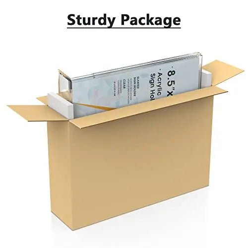 Acrylic Sign Holder, Clear Sign Holder Plastic Paper Holder Slant Back Sign Holders MaxGear 8.5x11 inches Sign Holder Plastic Display Stand for Office, Store, 3 Pack - North State Signs & Printing