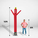 Air Dancer Inflatable Tube Man Set Dancing Tube Guy - 10ft Tall Wacky Waving Inflatable Dancing Tube Guy with 12 - Inch Diameter Blower for Business Promotion - Red - North State Signs & Printing
