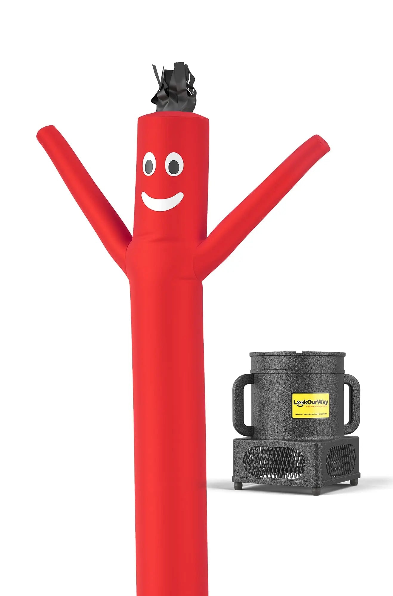 Air Dancers Wacky Waving Inflatable Tube Man Set - LookOurWay 7ft Tall Advertising Air Dancer Waving Man Inflatable Tube Guy with Sky Dancer Blower - Red - North State Signs & Printing