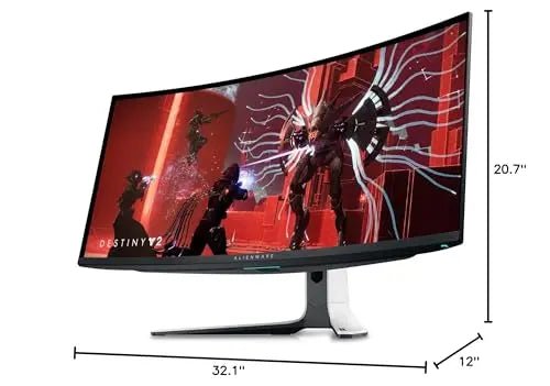 Alienware AW3423DW Curved Gaming Monitor 34.18 inch Quantom Dot - OLED 1800R Display, 3440x1440 Pixels at 175Hz, True 0.1ms Gray - to - Gray, 1M:1 Contrast Ratio, 1.07 Billions Colors - Lunar Light - North State Signs & Printing