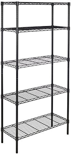 Amazon Basics 5-Shelf Adjustable Heavy Duty Wide Storage Shelving Unit (350 lbs Loading Capacity per Shelf) Steel