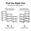 Amazon Basics 5 - Shelf Adjustable, Heavy Duty Wide Storage Shelving Unit (350 lbs Loading Capacity per Shelf), Steel Organizer Wire Rack, 36" L x 14" W x 72" H, Black - North State Signs & Printing