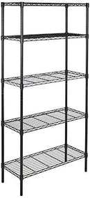 Amazon Basics 5 - Shelf Adjustable, Heavy Duty Wide Storage Shelving Unit (350 lbs Loading Capacity per Shelf), Steel Organizer Wire Rack, 36" L x 14" W x 72" H, Black - North State Signs & Printing
