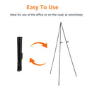 Amazon Basics Easel Display Stand, Instant Floor Poster, Lightweight, Collapsible and Portable with Tripod Base, Black Steel (supports 5 pounds) - North State Signs & Printing