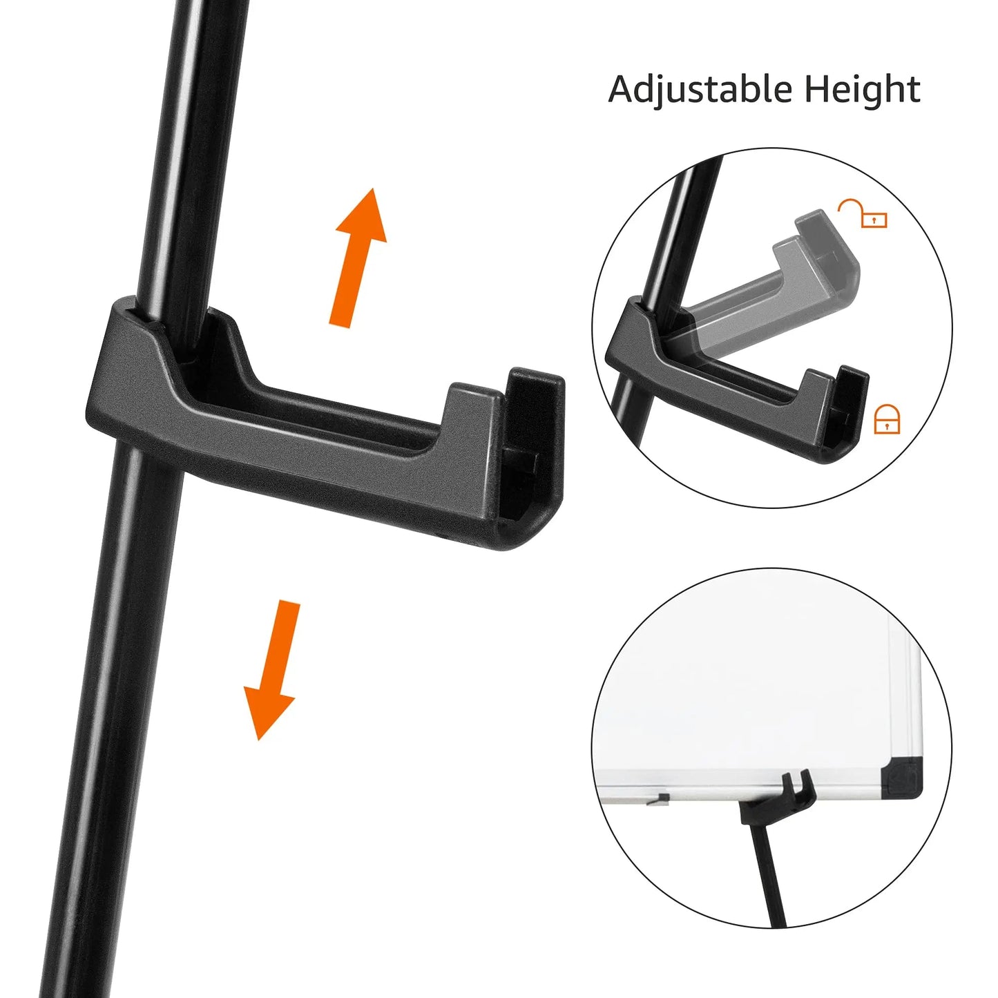 Amazon Basics Easel Display Stand, Instant Floor Poster, Lightweight, Collapsible and Portable with Tripod Base, Black Steel (supports 5 pounds) - North State Signs & Printing
