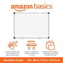 Amazon Basics Magnetic Whiteboard/Dry Erase Board, 36 x 48 - inch, Aluminum Frame, Silver/White - North State Signs & Printing