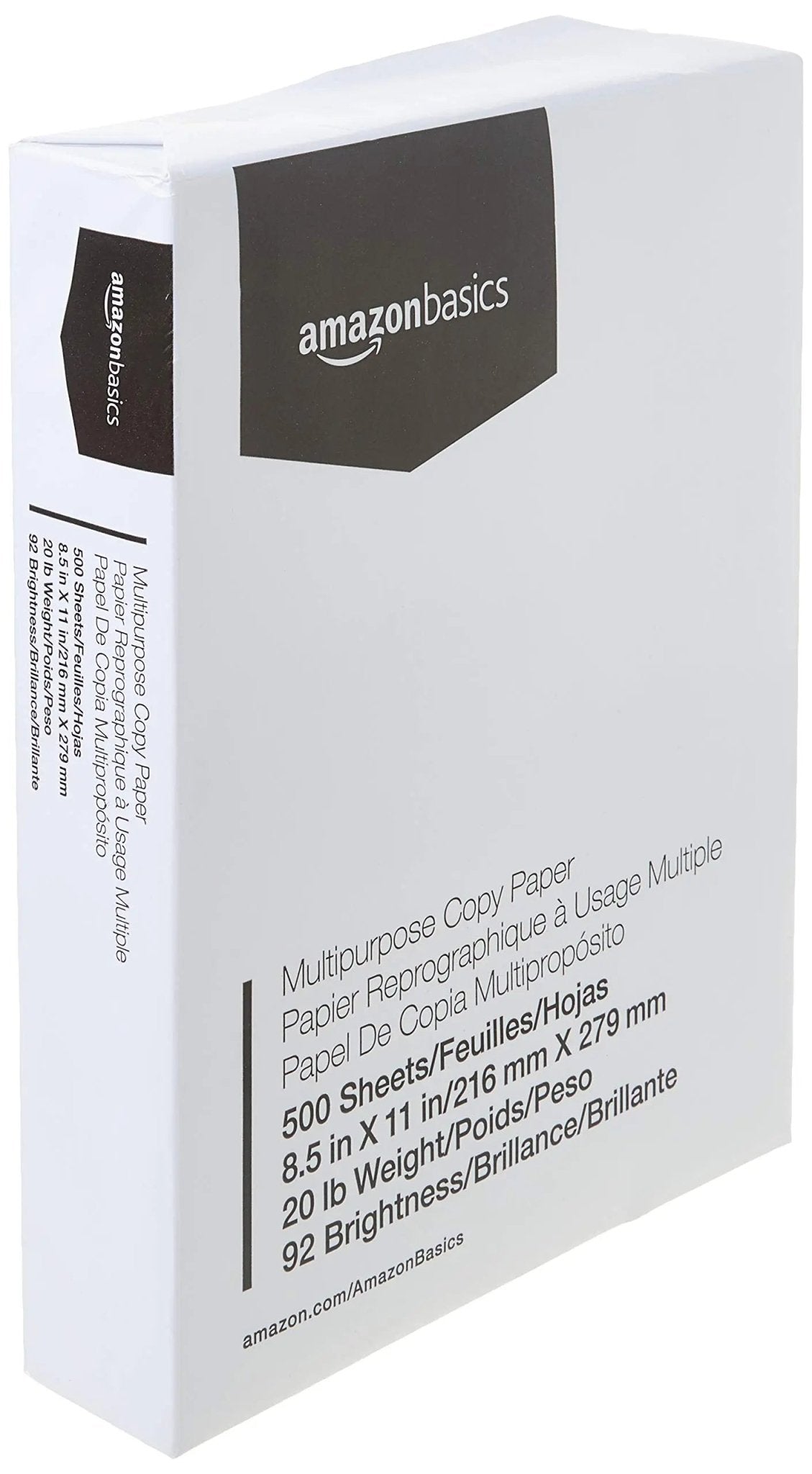 Amazon Basics Multipurpose Copy Printer Paper, 8.5 x 11 inches, 20 lb, 1 Ream, 500 Sheets, 92 Bright, White - North State Signs & Printing