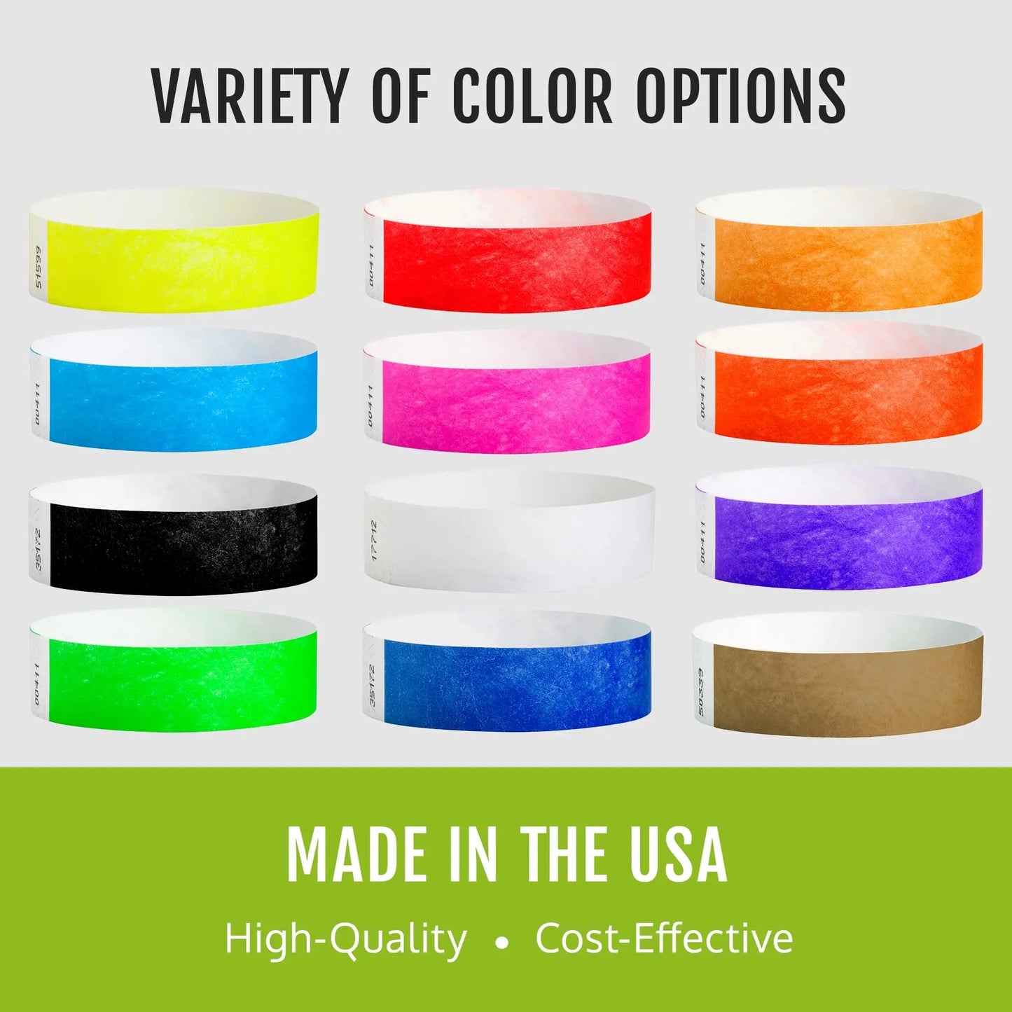 Aqua Tyvek Wristbands for Events - 500 WristCo Comfortable Tear Resistant Paper Bracelets ID Wrist Bands for Concerts Festivals Admission Party Identification - North State Signs & Printing