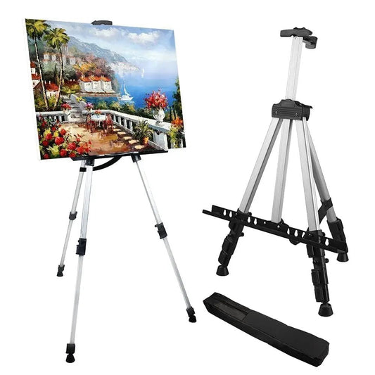 Art Easel Stand for Painting and Sign - RRFTOK Aluminum 66 Inch Metal Tripod Adjustable Portable Easels for Display - Canvas Stand for Table Top Floor Drawing for Artists Adult Holder or Teen - North State Signs & Printing