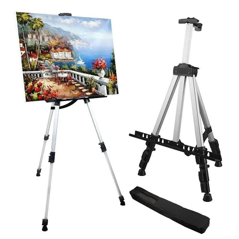 Art Easel Stand for Painting and Sign - RRFTOK Aluminum 66 Inch Metal Tripod Adjustable Portable Easels for Display - Canvas Stand for Table Top Floor Drawing for Artists Adult Holder or Teen - North State Signs & Printing