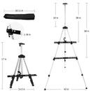 Art Easel Stand for Painting and Sign - RRFTOK Aluminum 66 Inch Metal Tripod Adjustable Portable Easels for Display - Canvas Stand for Table Top Floor Drawing for Artists Adult Holder or Teen - North State Signs & Printing