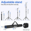 Backdrop Stand 10x7ft, (WxH) EMART, Photo Studio Adjustable Background Stand Support Kit with 2 Crossbars, 8 Backdrop Clamps, 2 Sandbags and Carrying Bag for Parties Events Decoration - North State Signs & Printing