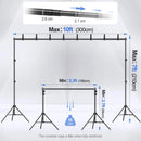 Backdrop Stand 10x7ft, (WxH) EMART, Photo Studio Adjustable Background Stand Support Kit with 2 Crossbars, 8 Backdrop Clamps, 2 Sandbags and Carrying Bag for Parties Events Decoration - North State Signs & Printing