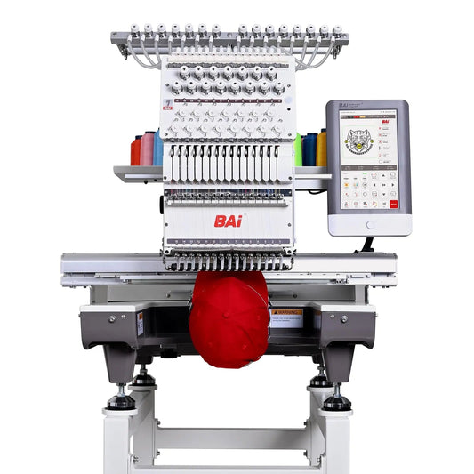 BAi The Mirror Embroidery Machine 20x14" Embroidery Area with 15 Needles,1200spm Max Speed Multi Needle Commercial Embroidery Machine for 3D Hats Clothing,Wifi Available 10" Touch Screen - North State Signs & Printing