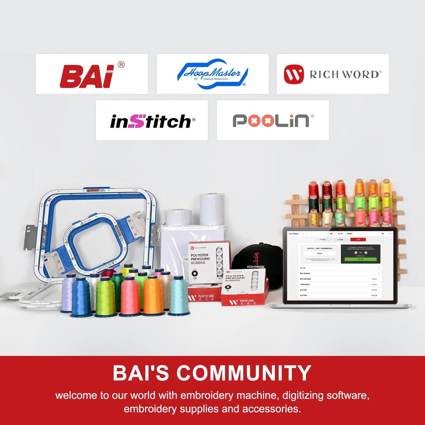BAi The Mirror Embroidery Machine 20x14" Embroidery Area with 15 Needles,1200spm Max Speed Multi Needle Commercial Embroidery Machine for 3D Hats Clothing,Wifi Available 10" Touch Screen - North State Signs & Printing
