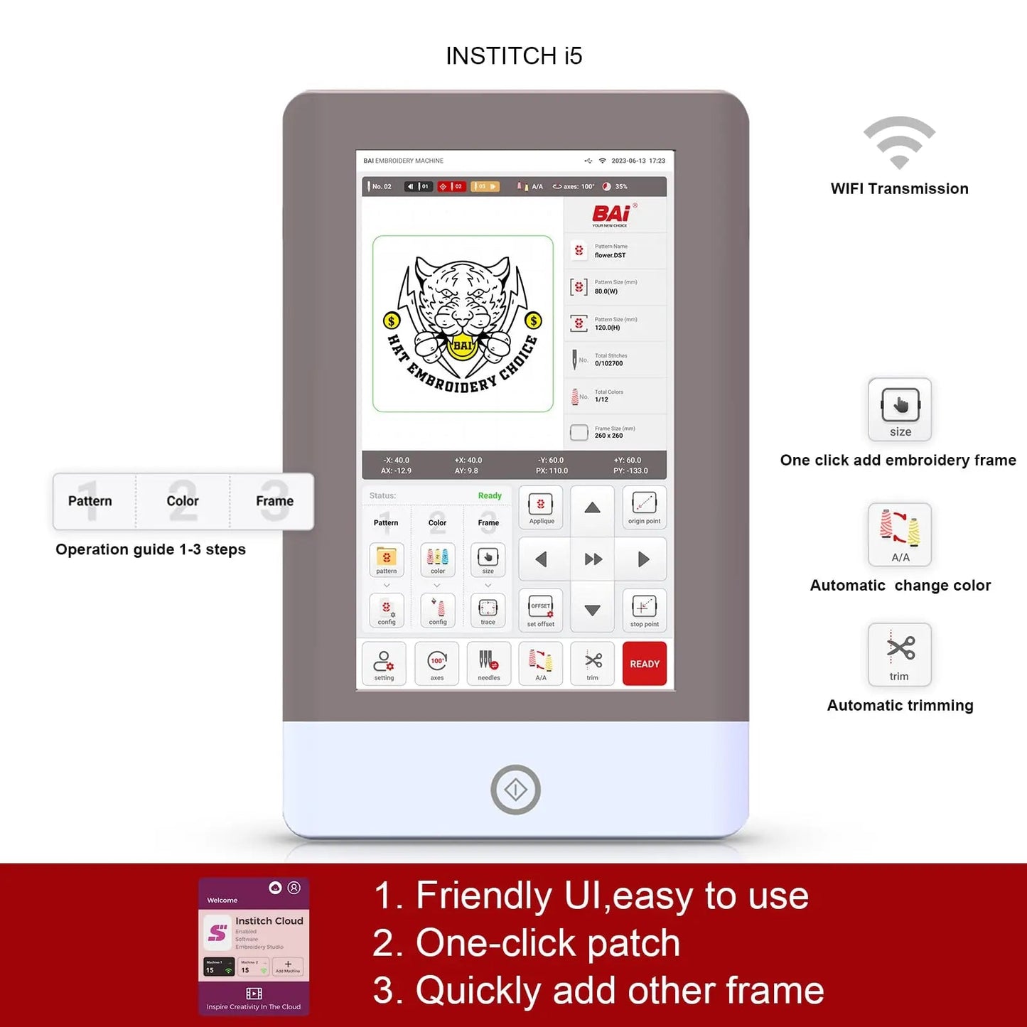 BAi VisionV22 Hat Embroidery Machine Details - North State Signs & Printing