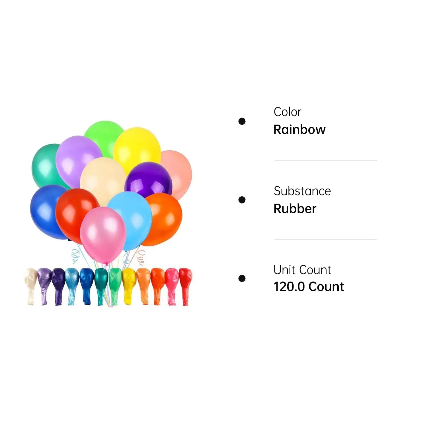 Balloons RUBFAC 120 Assorted Color 12 Inches Rainbow Latex Balloons, 12 Bright Color Party Balloons for Birthday Baby Shower Wedding Party Supplies Arch Garland - North State Signs & Printing