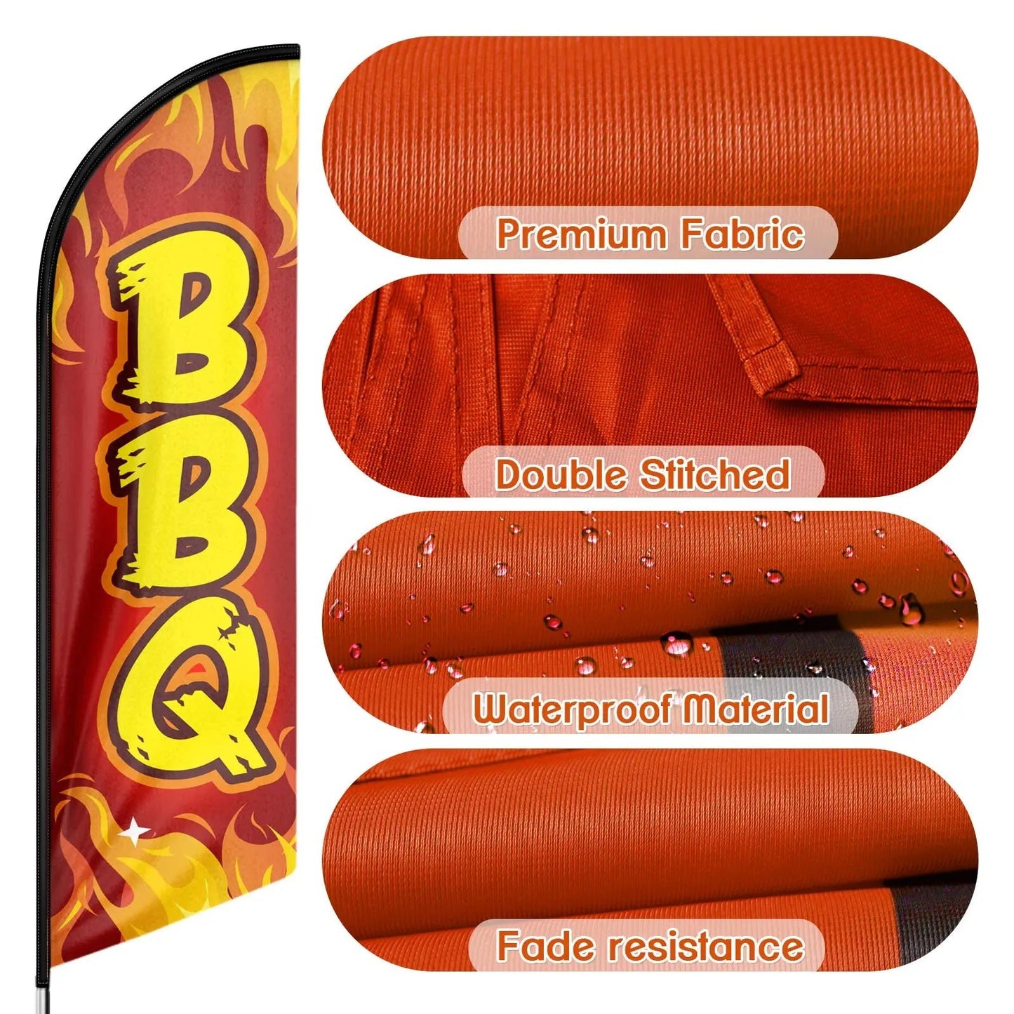 BBQ Feather Flag - Boost Your Business Visibility - North State Signs & Printing