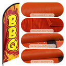 BBQ Feather Flag - Boost Your Business Visibility - North State Signs & Printing