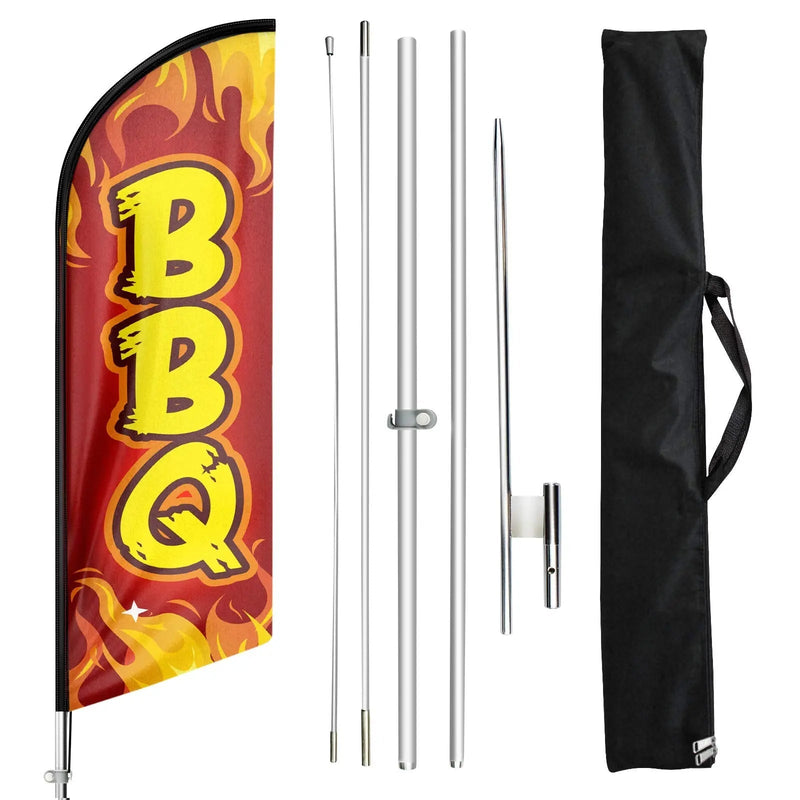 BBQ Feather Flag - Boost Your Business Visibility - North State Signs & Printing
