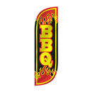 BBQ Feather Flag Set - 5ft Tall Advertising BBQ Banner Flag with Pole Kit and Ground Spike for Business Promotion - BBQ LookOurWay - North State Signs & Printing