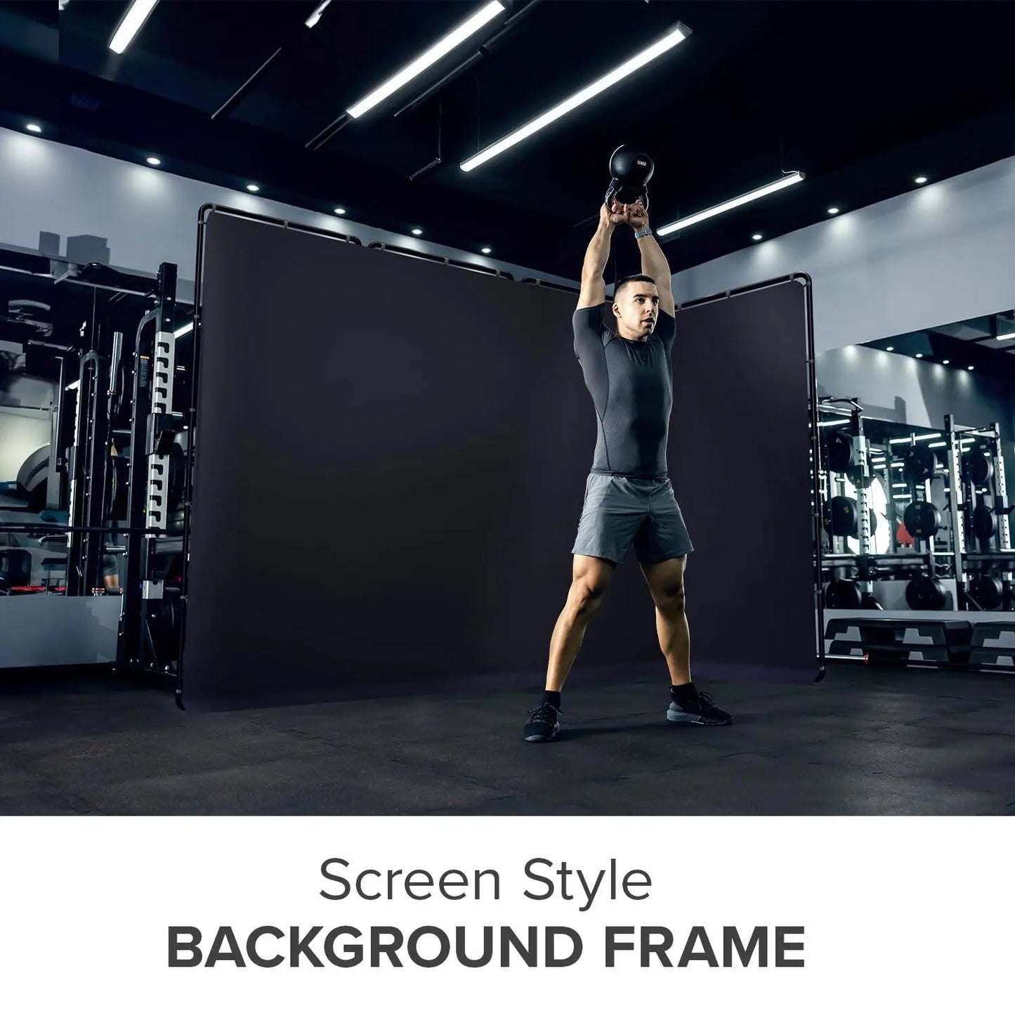 Black Super Large Backdrop Screen with Stand Frame, LimoStudio 13.1 x 8 feet (W x H), 4 Panel Foldable Background, Angle Adjustable, Enhanced Stability with Leg Shoes, Photoshoot, Show Booth, AGG3376 - North State Signs & Printing