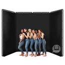 Black Super Large Backdrop Screen with Stand Frame, LimoStudio 13.1 x 8 feet (W x H), 4 Panel Foldable Background, Angle Adjustable, Enhanced Stability with Leg Shoes, Photoshoot, Show Booth, AGG3376 - North State Signs & Printing