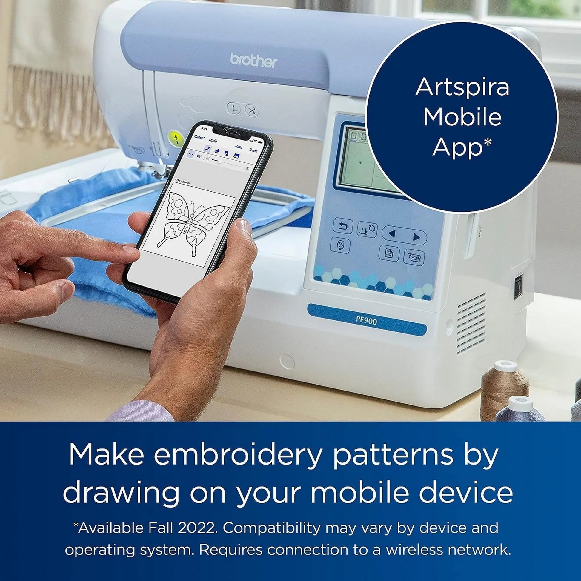 Brother PE900 5" x 7" Embroidery Machine with 80 Embroidery Spools & Embroidery Accessory Kit - North State Signs & Printing