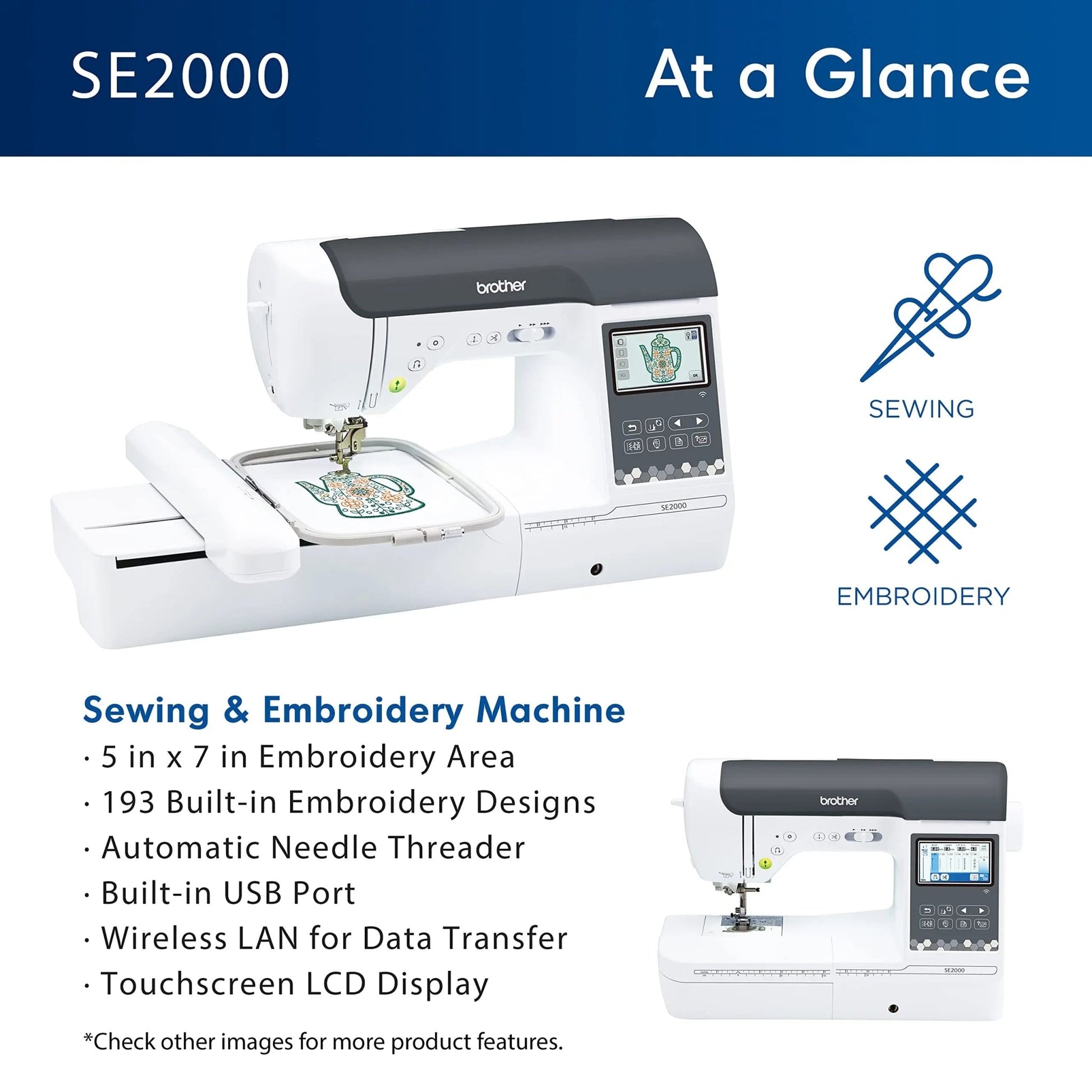 Brother SE2000 Computerized Sewing and Embroidery Machine - North State Signs & Printing